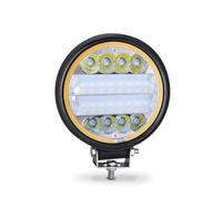 Phares Phare Barre Lumineuse Travail Led 72W Blanc Ambre 24 Barra Projecteur Rond Carré DRL Lumière Voiture Pour 4x4 Barre Led Tout-terrain SUV ATV Camion Pelle(1x 72W work light c)