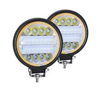 Phares Phare Barre Lumineuse Travail Led 72W Blanc Ambre 24 Barra Projecteur Rond Carré DRL Lumière Voiture Pour 4x4 Barre Led Tout-terrain SUV ATV Camion Pelle(2x 72W work light b)