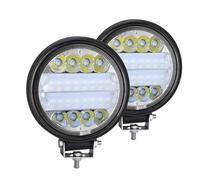 Phares Phare Barre Lumineuse Travail Led 72W Blanc Ambre 24 Barra Projecteur Rond Carré DRL Lumière Voiture Pour 4x4 Barre Led Tout-terrain SUV ATV Camion Pelle(2x 72W work light a)