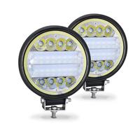 Phares Phare Barre Lumineuse Travail Led 72W Blanc Ambre 24 Barra Projecteur Rond Carré DRL Lumière Voiture Pour 4x4 Barre Led Tout-terrain SUV ATV Camion Pelle(2x 72W work light c)