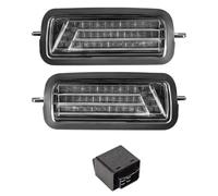 Phares Phare Pour Lada Pour Niva 4X4 1995 LED Feux DRL Avec Clignotant En Cours D'exécution PMMA/ABS Fonction En Plastique Accessoires Réglage Style Voiture(Light with relay)