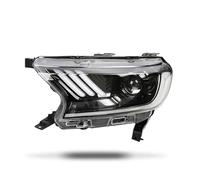Phares pour Ford pour Ranger Automobile Lampe Phares Assemblage Projet Lentille LED pour Mustang Feux Jour Dynamiques 2015-2020 Phare(LED Transparent)