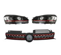 Phares Pour VW Golf 6 VI 08-12 LED 3D DRL U-G7 Look Flowing Turning+Calandre GTI Look
