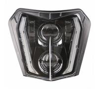 Phares principal MXT SHADOW BLADE avec ABE compatible avec KTM SMC 690 ABS | Feux de croisement 36W 2200lm, pleins 66W 4000lm, homologué E, compatible KTM Enduro 690 / R 2019-2022
