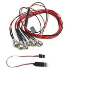 Phares Projecteurs Rc Compatible avec Axial SCX10 pour Traxxas TRX4 D90 Kit D'éclairage 1/8 1/10 Phare Blanc Rouge avec Panneau Commande Lampe 3CH Lampe Voiture RC(6 Lamp with Control Pane)