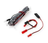Phares Projecteurs Rc Compatible avec Axial SCX10 pour Traxxas TRX4 D90 pour HSP 1/10 1/8 RC Car 5mm 6 Perles De Lampe Kit De Lumière 4 Blanc 2 Rouge avec Câble De Conversion