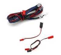 Phares Projecteurs Rc Compatible avec Axial SCX10 pour Traxxas TRX4 D90 pour HSP pour HPI 1/10 1/8 RC Car Light 6 Perles De Lampe 4 Bleues 2 Rouges avec Câble De Conversion De 5 Mm