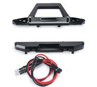Phares Projecteurs Rc Compatible avec Axial SCX24 AXI00002 pour Wrangler pour JLU pour Deadbolt 1/24 RC Crawler Car Upgrade Part Pare-Chocs Avant Arrière en Métal avec Lumières