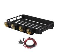 Phares Projecteurs Rc Compatible avec LDRC pour LD-P06 pour Unimog 1/12 RC Camion Voiture Pièces De Mise À Niveau pour Porte-Bagages en Métal De Toit avec Lampe De Voiture RC Légère