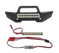 Phares Projecteurs Rc Compatible avec TRAXXAS pour MAXX Pièces De Mise À Niveau De Voiture RC 1/10, Accessoires De Pare-Chocs Avant en Métal avec Barre Lumineuse, Pièces De Système D'éclairage