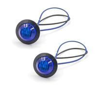 Phares Projecteurs Rc pour 12 V 3 Cadre Acier Inoxydable Petit Rond Gabarit Feu Signalisation Yacht Camion Étanche Pièces Rechange(Blue)