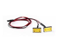 Phares Projecteurs Rc pour Tamiya pour Scania 770S pour Man pour Benz pour Actros 3363 pour Volvo 1/14 Feux Position Latéraux Jaunes Et Rouges Camion RC Remorque Benne Voiture Bricolage(Yellow)