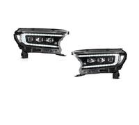 Phares Voiture Ensemble De Phares Voiture À LED Lampe Frontale Réglage Dynamique Plug And Play DRL Pour Ford Pour Ranger 2015-2022 Feux Avant(White Reflector LHD)