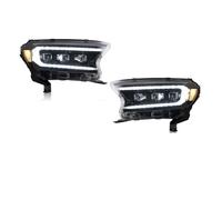 Phares Voiture Ensemble De Phares Voiture À LED Lampe Frontale Réglage Dynamique Plug And Play DRL Pour Ford Pour Ranger 2015-2022 Feux Avant(Amber Reflector LHD)
