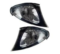Phares Voiture Pour BMW Série 3 E46 4 Portes 318i 320i 325i 330i 02-05 Voiture Clignotant Coin Marqueur Feu Stationnement Garniture Lampe Feu Antibrouillard Avant(2 pcS silver)