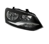 Phares VP1492P - Phare avant côté passager - Phare avant de voiture en verre transparent noir - Compatible avec Volkswagen Polo 6R 2009 2010 2011 2012 2013 2014