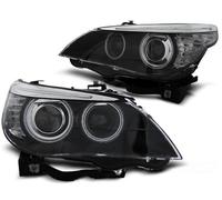 Phares Xenon CCFL Angel Eyes Pour BMW Série 5 E60 E61 03-04 Noir (Gauche Droite)