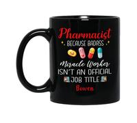 Pharmacien Badass Miracle Tasse À Café Céramique Tasse À Thé Drôle Mug Idée Cadeau Pour Anniversaire Collègue Bureau 330ml
