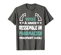 Pharmacien Vraiment Cool Cadeau drôle Étudiant en Pharmacie T-Shirt, Homme, Asphalte, XL