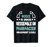 Pharmacien Vraiment Cool Cadeau drôle Étudiant en Pharmacie T-Shirt, Homme, Noir, XL