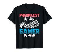 Pharmacist by Day Gamer by Night - Funny Pharmacy Saying T-Shirt