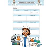 Pharmacology Study Notebook for Nurses: 124-Page Blank Medication Template Workbook for Nursing Students & Clinical Practice: Master Drug Information ... School, NCLEX Prep & Clinical Rotations