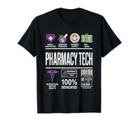 Pharmacy Tech Étiquette d'avertissement Compétences Sarcasme Café Voyage T-Shirt