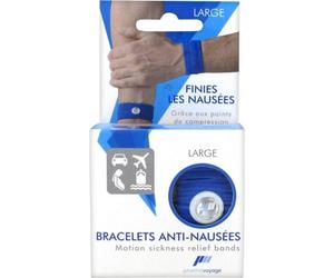 Pharmavoyage Bracelets Anti-Nausées Bleu Large
