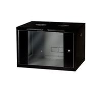 Phasak - Armario Rack mural 9U 600x600 negro - Sin luz ni ventiladores
