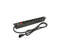 Phasak BNS 3535 Regleta con Interruptor 8 Tomas de Corriente 2m Negro