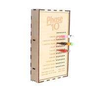 Phase 10 Game De Carte - Case De Boîte En Bois Portable | Noix De Sac À Dos De Voyage De Rangement De Terrasse À Collectionner | Accessoires De Fête En Famille Pour Les Filles De Garçons Pour Les Jeun