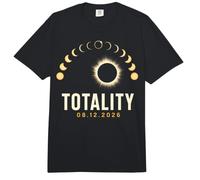 Phase Arc Nuit Total Solar Eclipse 2026 Comfort Colors Adult Heavyweight T-Shirt