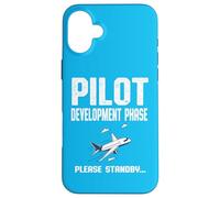 Phase de développement Pilote Funny Future Aviator Captain Coque pour iPhone 16 Plus
