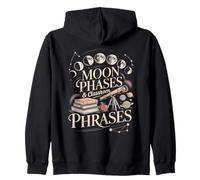 Phases de la Lune et Phrases en Classe Professeur d'astronomie Sweat à Capuche