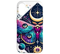 Phases De La Lune Luna Moth Dark Academia Aesthetic Witchy Coque pour iPhone 16