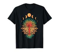 Phases de la lune rétro années 60 et 70 Vibe l'esprit coloré T-Shirt