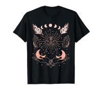 Phases de lune esthétiques, mites, étoiles, cristaux et serpents T-Shirt