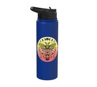 Phases de Lune Luna Moth Noir Beau Papillon Insecte Amant Stainless Steel Insulated Water Bottle
