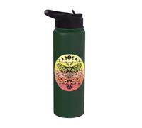 Phases de Lune Luna Moth Noir Beau Papillon Insecte Amant Stainless Steel Insulated Water Bottle