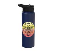 Phases de Lune Luna Moth Noir Beau Papillon Insecte Amant Stainless Steel Insulated Water Bottle