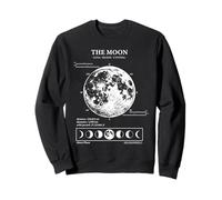 Phases lunaires Astronomie Diagramme Science Vintage Sweatshirt