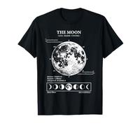 Phases lunaires Astronomie Diagramme Science Vintage T-Shirt