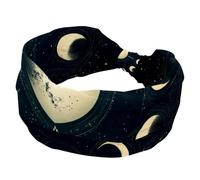 Phases lunaires et lune dans l'art spatial astrologie bandeau extensible pour femme, bandeau de cheveux antidérapant, turban de sport tendance pour yoga, entraînement, usage quotidien
