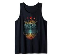 Phases of the Moon Retro 70's Vibe Tree of Life Graphique Débardeur