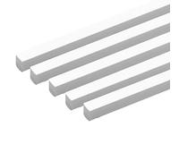 PHasz Barres en Plastique ABS De 5 Pièces, Longueur Carrée De 500Mm, Longueur Latérale De Barre Solide De 1 À 5Mm Adaptées Au Modèle De Table De Sable De Bricolage,Side Length 5mm