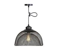 PHASZ Lampe À Suspension Design Scandinave Lampe Suspendue À Tête Unique E27 Lustre en Métal De Mode Luminaire Suspendu À Abat-Jour Artisanal Rétro pour Vitrine, Ferme, Café, Bar, Salon, Lanterne