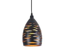PHASZ Lampe Suspendue À Une Tête E27 Lampe À Suspension Industrielle Vintage Luminaire Suspendu en Métal Noir Le Lustre d'art Creux Mode Unique Hôtel Chevet Salon Chambre Bureau Balcon Droplight