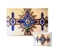 Phayah 1000 Pièces Puzzle Adulte Enfants Puzzle en Bois Jouet Bricolage Kit Décoration De La Maison 75X50Cm Motif De Peinture Aborigène