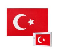 Phayah 1000 Pièces Puzzle Adulte Enfants Puzzle en Bois Jouet Bricolage Kit Décoration de la Maison 75x50cm Motif Drapeau de la Turquie