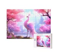 Phayah 300 pièces de puzzle avec motif oiseau rose unique pour décoration de la maison